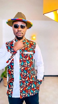 Ankara shirt paired with accessories